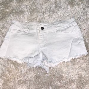 White Jean Shorts